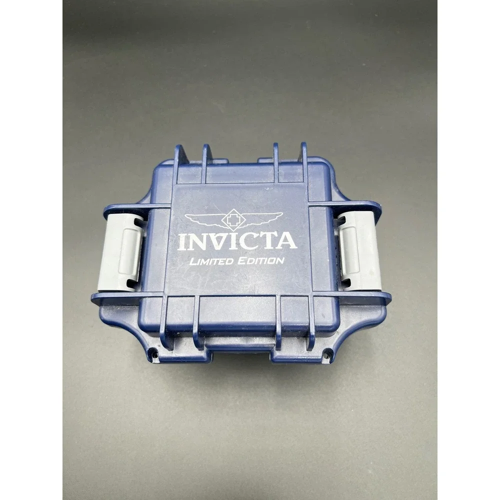 Invicta Limited Edition Impact Case Single Slot Watch Box Blue Plastic Rugged
